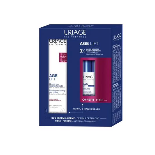 Uriage Age Lift – spevňujúci denný krém proti starnutiu, 40 ml + darček: intenzívne sérum proti vráskam, 10 ml 