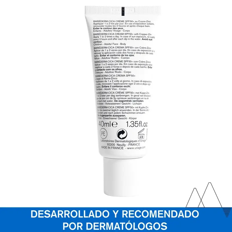Uriage Bariéderm Cica krém SPF 50+ 40 ml
