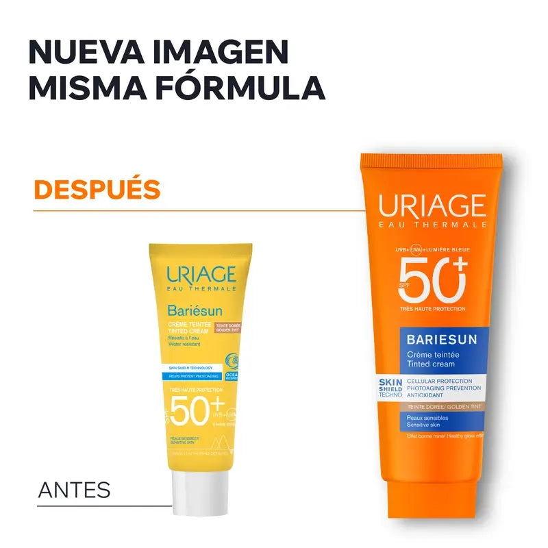 Uriage Bariésun Kompaktný minerálny krém SPF 50+ Zlatá farba 10 g