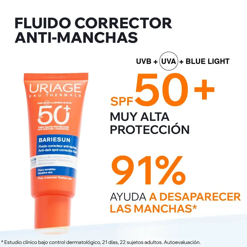 Uriage Bariésun Fluid proti pigmentovým škvrnám SPF 50+ 40 ml