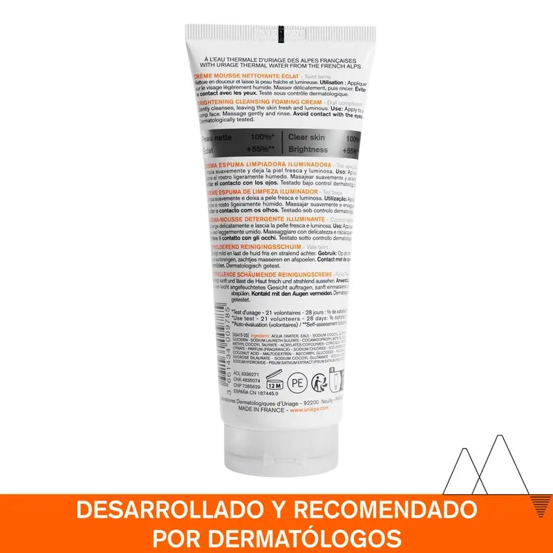 Uriage Dépiderm Rozjasňujúca čistiaca pena 100 ml