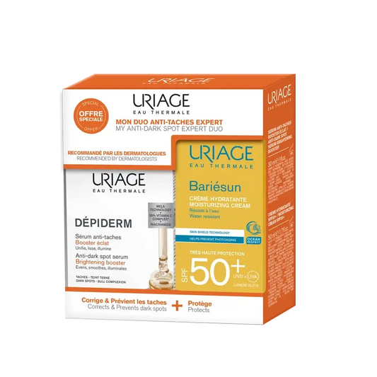Uriage Depiderm sérum 30 ml + Bariesun krém 50+