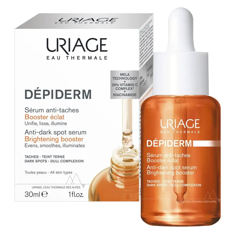Uriage Dépiderm Pleťové sérum na starostlivosť proti pigmentovým škvrnám a pre rozžiarenie pleti, 30 ml
