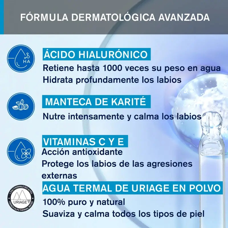 Uriage Eau Thermale Hydratačný balzam na pery s púdrom ATU 4 g