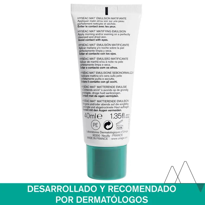 Uriage Hyséac Mat 40 ml – regulácia lesku a pórov