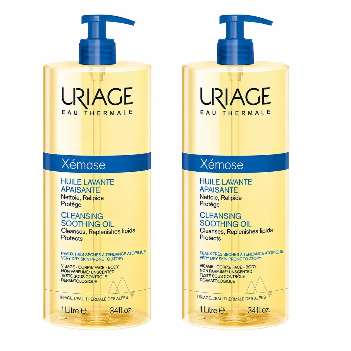 Uriage Xemose C8+ Čistiaci olej proti svrbeniu 1000 ml, balenie po 2 ks