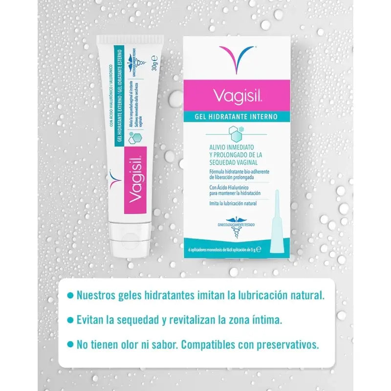 Vagisil zvlhčujúci gél na vnútorné použitie, 6 aplikátorov po 5 ml
