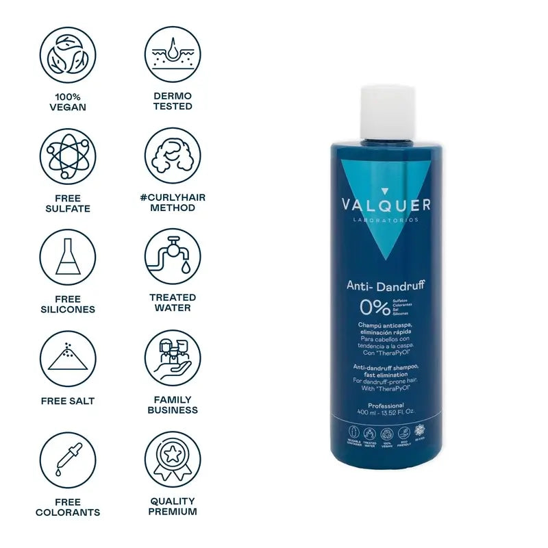 Valquer Hair Care Šampón proti lupinám, rýchle odstránenie, 400 ml