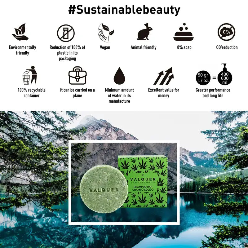 Valquer Hair Care Hemp – tuhý šampón, 50 g