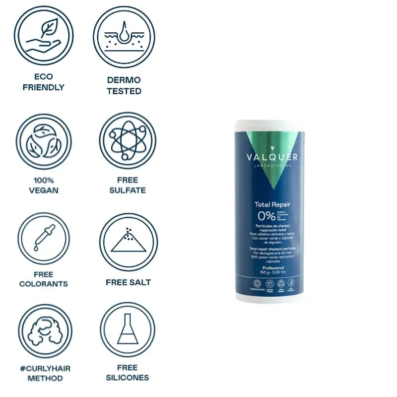 Valquer Hair Care Šampón Total Repair s mikročasticami, 150 g