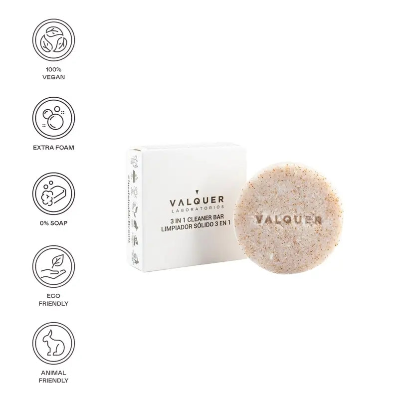 Valquer Skin Care Sugar – 3 v 1 pevný čistiaci prípravok, 50 g
