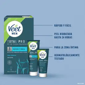 Veet Men Kit – depilačný krém pre mužov, 100 ml + balzam po depilácii, 50 ml