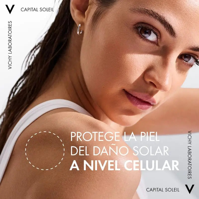 Vichy Capital Soleil Ochranná slnečná voda SPF 50 pre žiarivý vzhľad, 200 ml