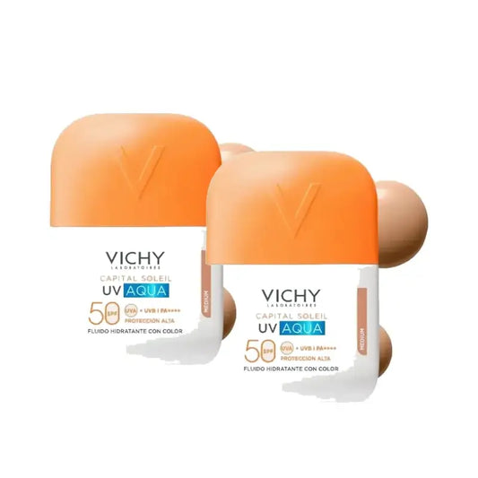 Vichy Capital Soleil UV Aqua Fluido, stredný odtieň, SPF 50, 50 ml, balenie po 2 ks