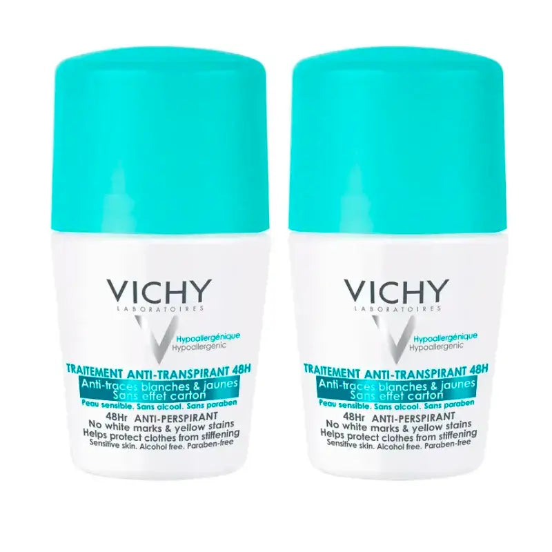 Vichy Antiperspirantný dezodorant, balenie 2 x 50 ml