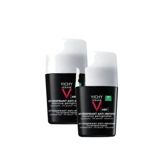 Vichy Homme Dezodorant 48H pre citlivú pokožku, roll-on, 50 ml, balenie po 2 ks