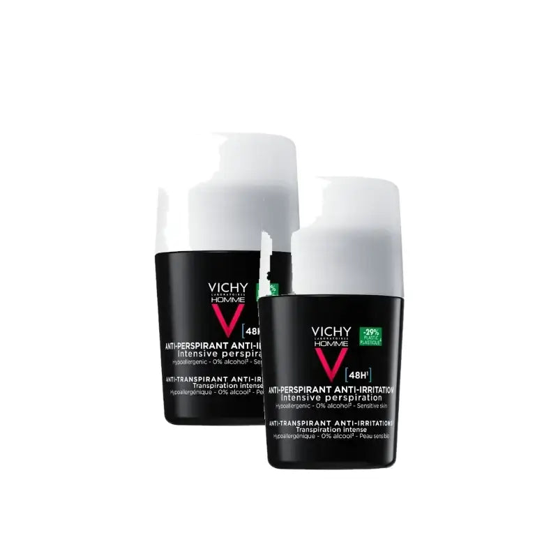 Vichy Homme Dezodorant 48H pre citlivú pokožku, roll-on, 50 ml, balenie po 2 ks