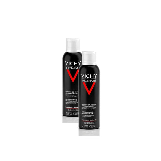 Vichy Homme Holiaca pena pre citlivú pokožku 200 ml, balenie po 2 ks