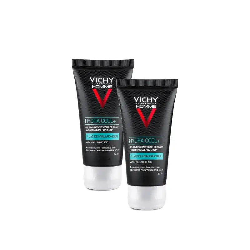 Vichy Homme Hydra Cool+ Pleťová krém proti únave pre mužov 40 ml, balenie po 2 kusoch