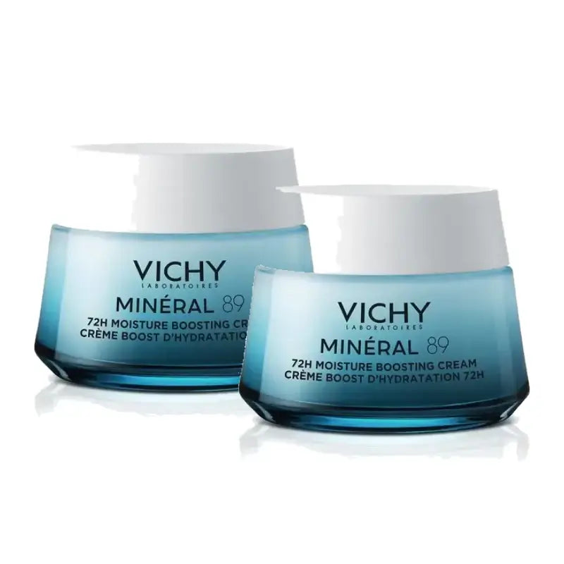 Vichy Minéral 89 Ľahký hydratačný krém s 72-hodinovým účinkom, 50 ml, balenie po 2 ks