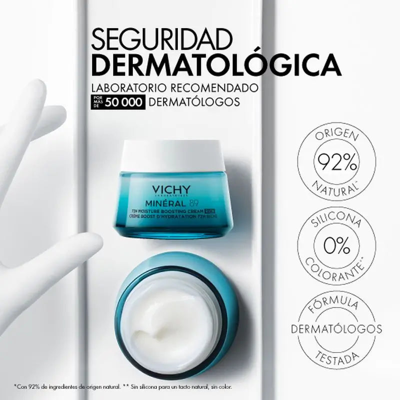 Vichy Minéral 89 Hydratačný krém s 72-hodinovým účinkom, 50 ml