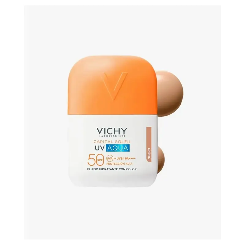 Vichy Solar UV Aqua Hydrating Fluid SPF 50, stredný odtieň, 50 ml