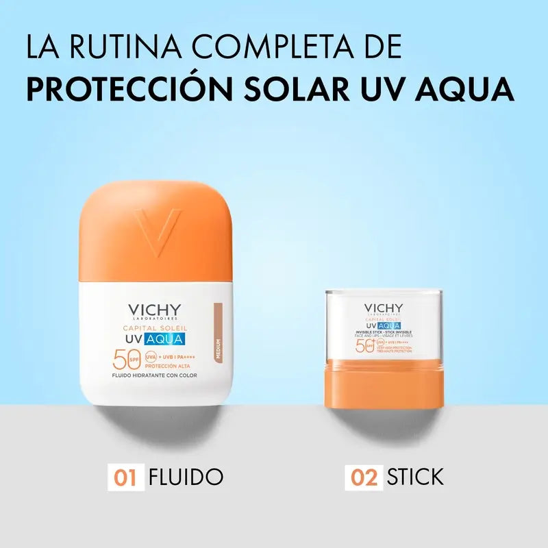 Vichy Solar UV Aqua Hydrating Fluid SPF 50, stredný odtieň, 50 ml