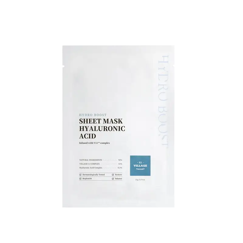 Village 11 Factory Hydro Boost Sheet Maska s kyselinou hyalurónovou, 23 g