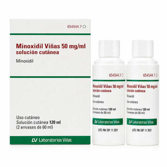 Minoxidil Viñas 50 mg/ml kožný roztok, 2 fľaše po 60 ml