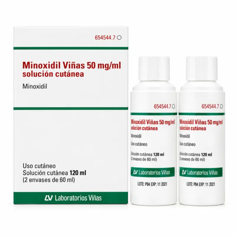 Minoxidil Viñas 50 mg/ml kožný roztok, 2 fľaše po 60 ml