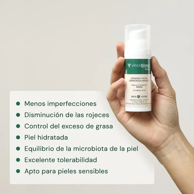 Vincobiosis Cremigel na tvár na vyrovnanie pokožky, 50 ml