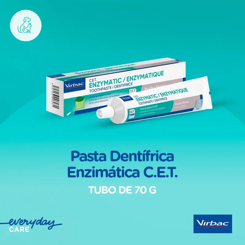 Virbac Cet Kit – kefka + enzymatická zubná pasta 70 g pre domáce zvieratá