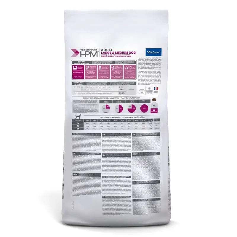 Virbac Hpm Canine Adult Large Medium 16 kg, krmivo pre psov