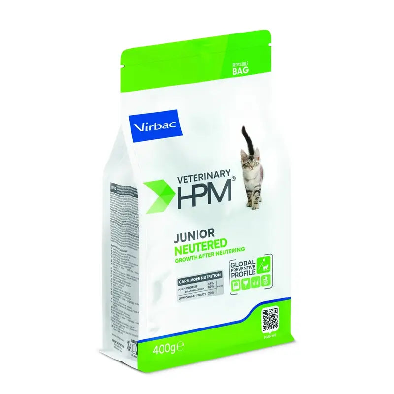 Virbac Hpm Feline Junior Neutered 400 g, krmivo pre mačky