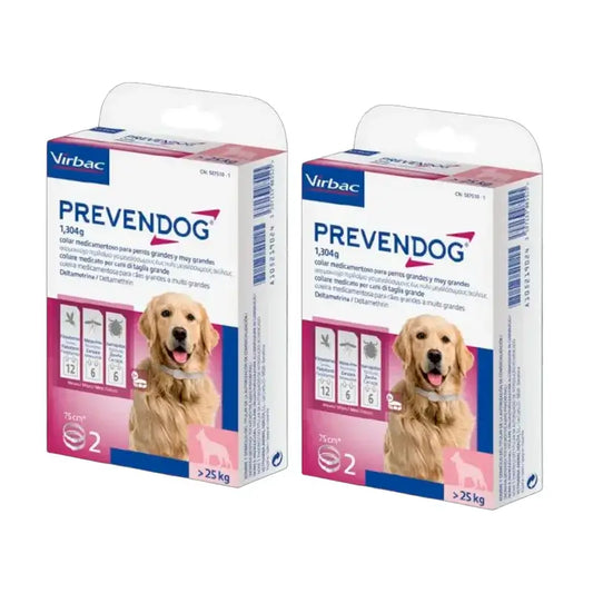 Virbac Prevendog – obojok proti parazitom, balenie 2 x 75 cm, 2 kusy
