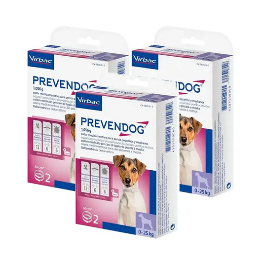 Virbac Prevendog – obojok proti parazitom, balenie 3 x 60 cm, 2 kusy