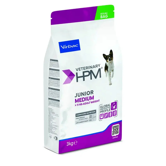 Virbac Veterinary HPM Junior Medium Dog, 3 kg, krmivo pre psov