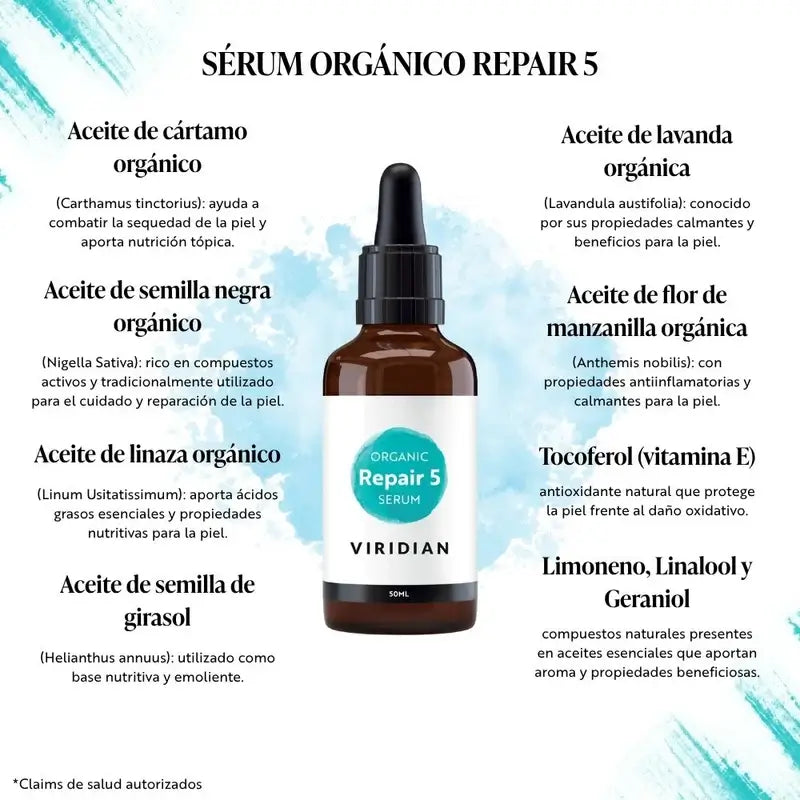 Viridian 5 Repair sérum 50 ml. Bio