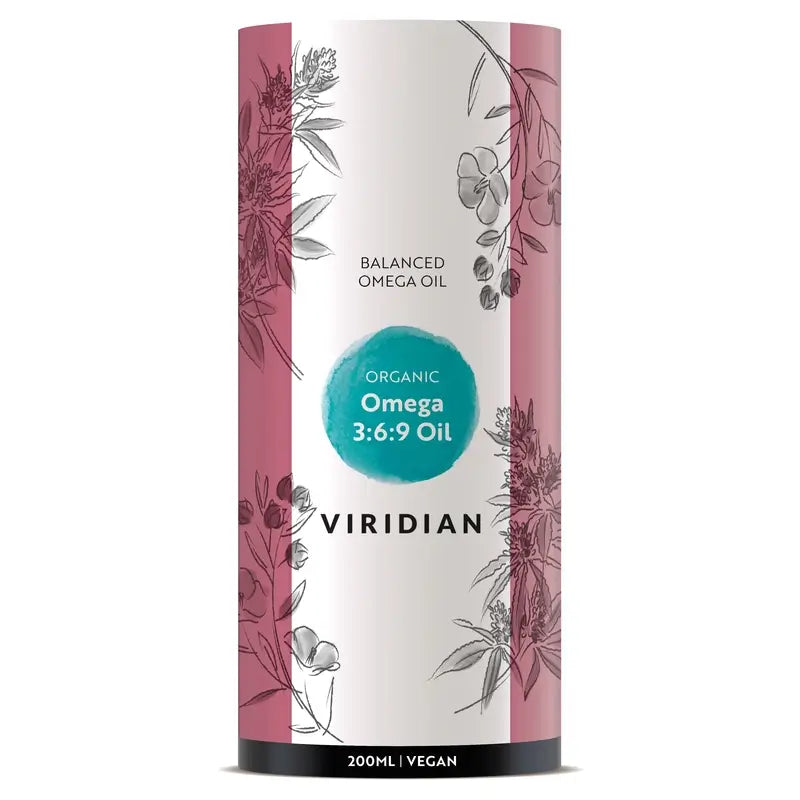 Viridian Omega 3-6-9 olej 200 ml. Vegánsky 