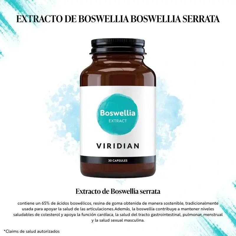 Viridian Boswellia – extrakt zo živice, 30 vegetariánskych kapsúl 