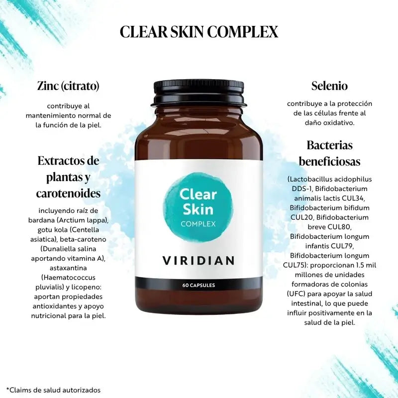 Viridian Clear Skin Complex 60 vegetariánskych kapsúl 