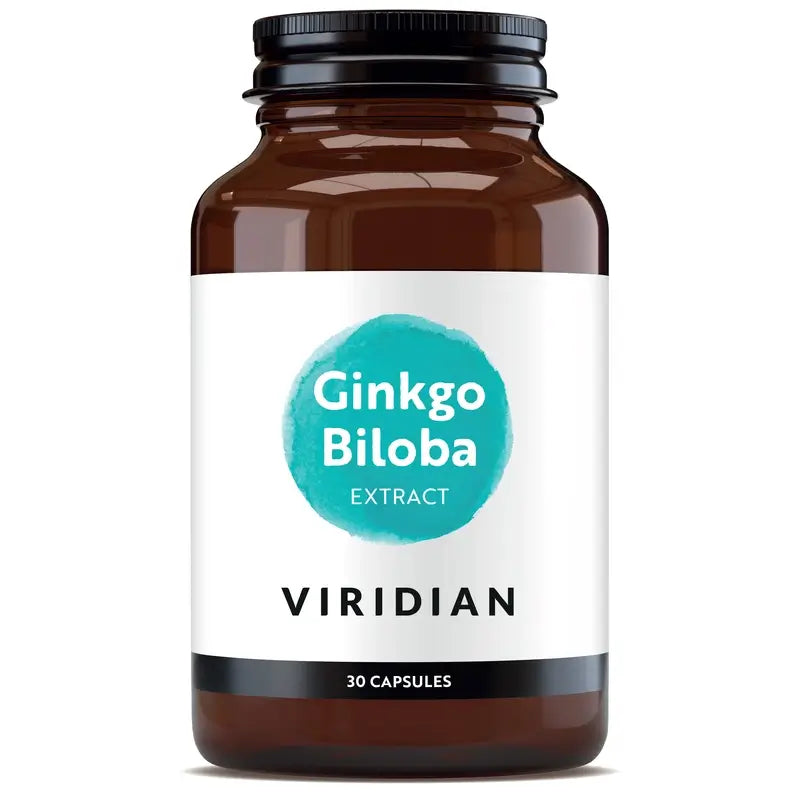 Viridian Ginkgo biloba – štandardizovaný výťažok z listov, 60 vegetariánskych kapsúl 