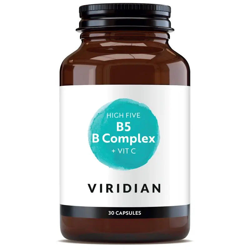 Viridian High Five B Complex s askorbátom horečnatým, 30 vegetariánskych kapsúl 