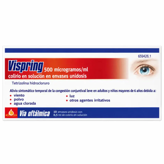 Vispring 0,5 mg/ml očné kvapky, roztok, 10 jednorazových dávok