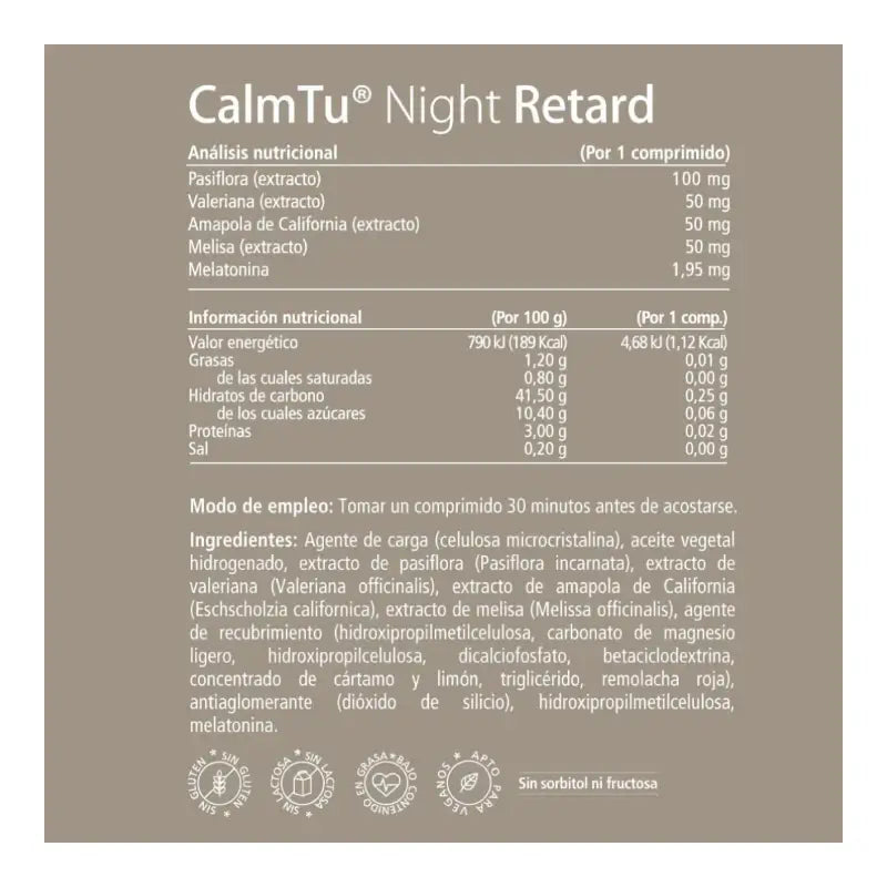 CalmTu Night Retard 60 tabliet – Nepretržitý spánok vďaka valeriánu a melatonínu