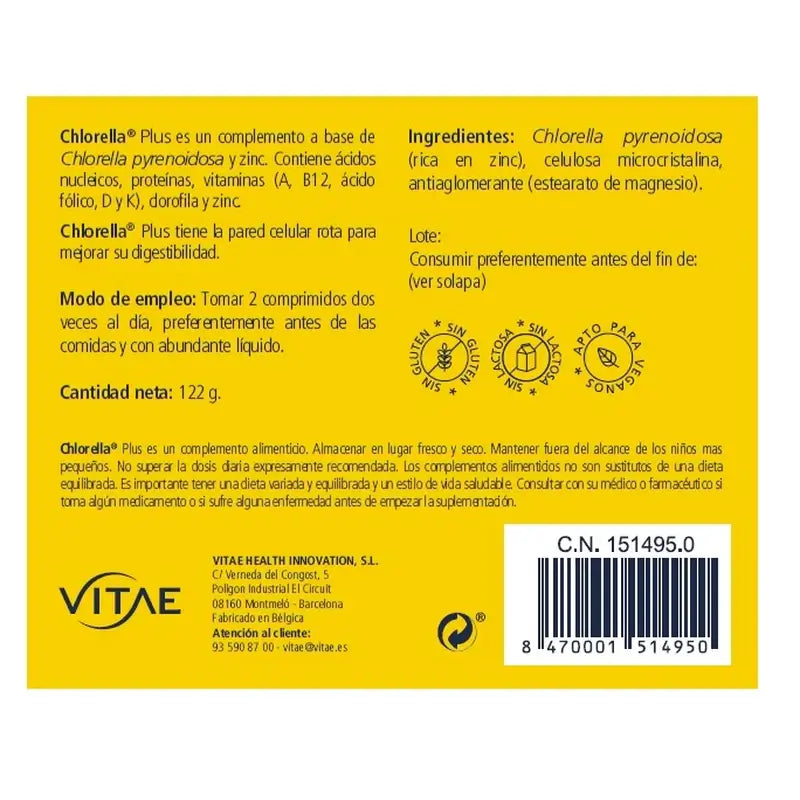 Chlorella Plus 120 tabliet – s riasou Chlorella a zinkom