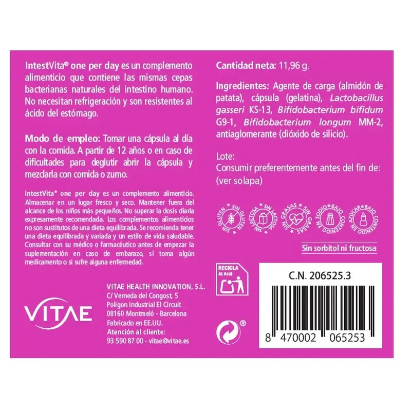 IntestVita One per Day 15 kapsúl – Vyvážená črevná mikroflóra