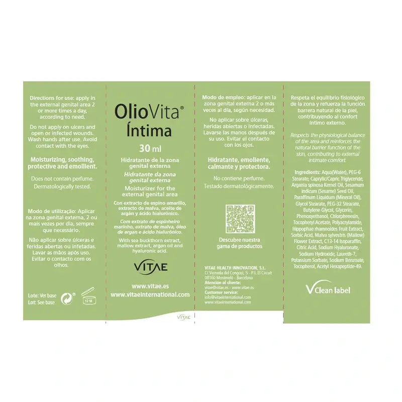 OlioVita Intímny krém 30 ml – Regenerácia intímnych partií s plavčím hlohom
