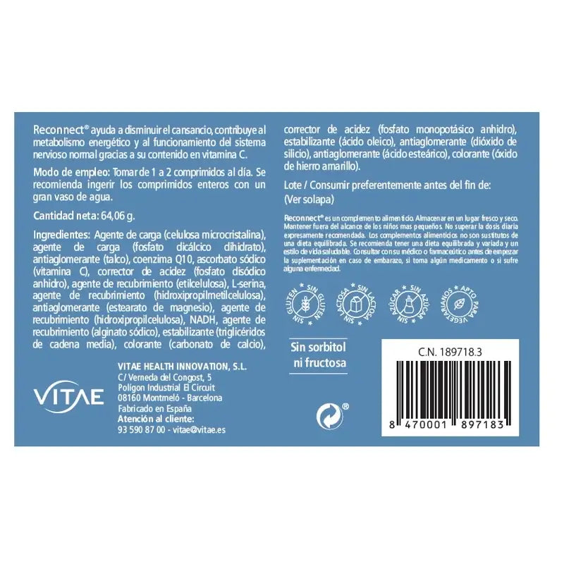 Reconnect 90 tabliet – s NADH, CoQ10, serínom a vitamínom C