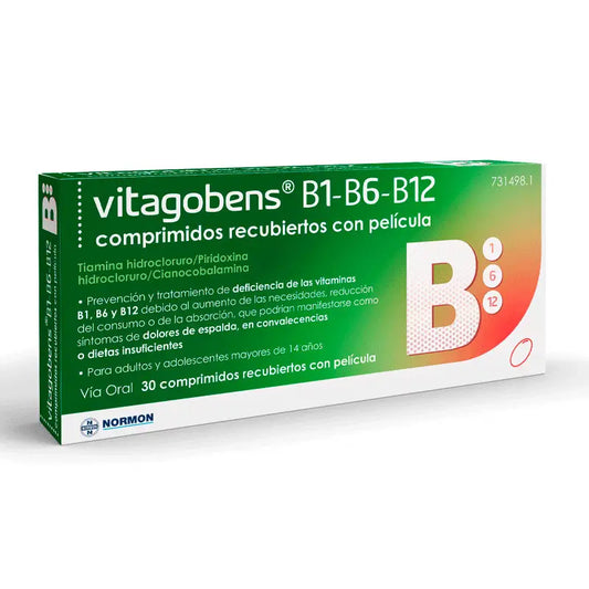 Vitagobens B1, B6, B12, 30 film-coated tablets